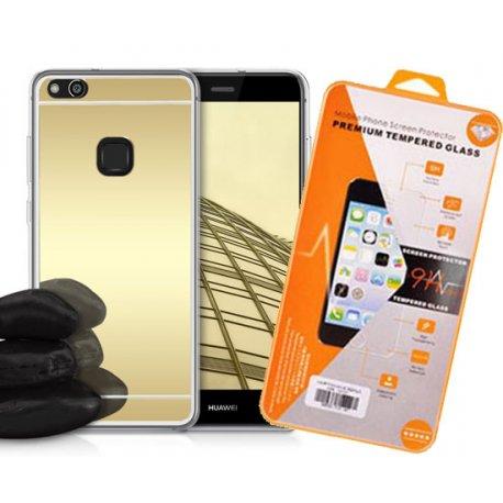 Silikonski etui "Mirror" in zaščitno steklo za Huawei P10 Lite