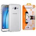 Silikonski etui, prozoren+ zaščitno steklo za Samsung Galaxy J3 2016