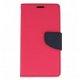 Preklopna torbica, etui "Fancy" za LG Q6, Pink barva