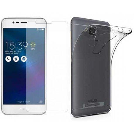 Silikonski etui, prozoren+ zaščitno steklo za Asus Zenfone 3 Max
