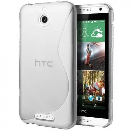 Silikon etui za HTC Desire 510 +Folija ekrana Bela barva