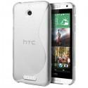 Silikon etui za HTC Desire 510 +Folija ekrana Bela barva