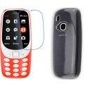 Silikonski etui, prozoren+ zaščitno steklo za Nokia 3310