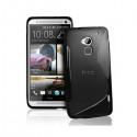Silikon Etui za HTC One Max + folija ekrana, črna barva