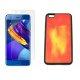 Etui "Thermo Case" in zaščitno steklo za Huawei Honor 9, Rdeča barva