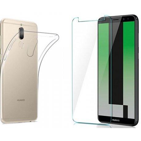 Silikonski etui, prozoren+ zaščitno steklo za Huawei Mate 10 Lite