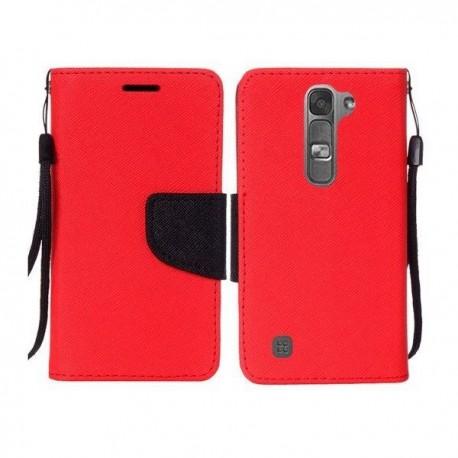 Preklopna Torbica Fancy za LG Magna, Rdeča barva