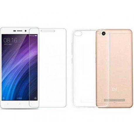 Silikonski etui, prozoren+ zaščitno steklo za Xiaomi Redmi 4A