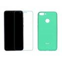 Silikonski etui Roar, mint+ zaščitno steklo za Huawei P Smart