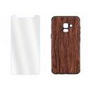Etui "Wood" +zaščitno steklo za Samsung Galaxy A8 2018
