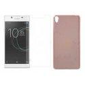 Silikonski etui "Jelly" zlat +zaščitno steklo za Sony Xperia L1