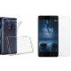 Silikonski etui, prozoren+ zaščitno steklo za Nokia 8