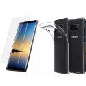 Silikonski etui, prozoren+ zaščitno steklo za Samsung Galaxy Note 8