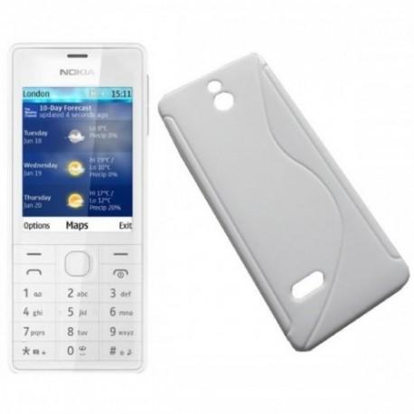 Silikon Etui za Nokia 515 +zaščitna folija Bela barva