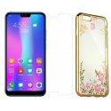 Etui "Diamond Case" zlat +zaščitno steklo za Huawei Honor 10