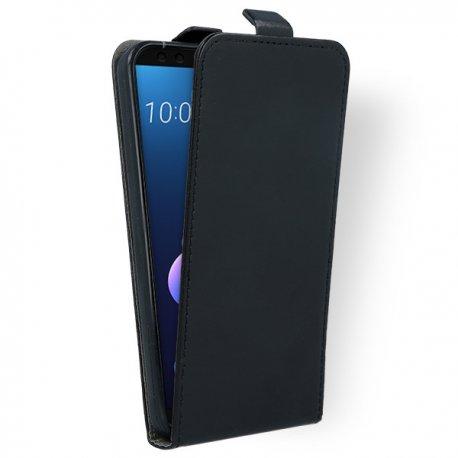 Preklopna torbica, etui "flexi" za HTC U12, črna barva