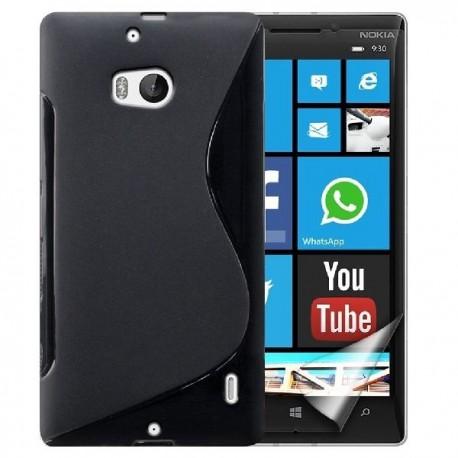 Silikon etui  za Nokia Lumia 930 +Folija ekrana Črna barva
