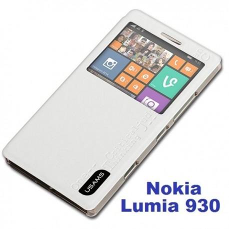 Torbica za Nokia Lumia 930 Preklopna S-View Bela barva