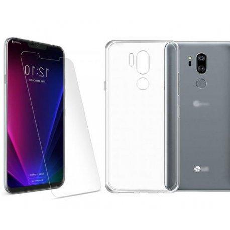 Silikonski etui, prozoren+ zaščitno steklo za LG G7 ThinQ