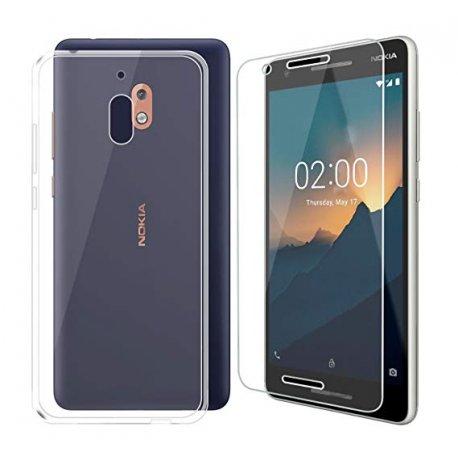 Silikonski etui, prozoren+ zaščitno steklo za Nokia 2.1