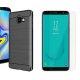 Etui "Carbon Case" +zaščitno steklo za Samsung Galaxy J4 Plus