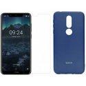 Silikonski etui Roar, modra+ zaščitno steklo za Nokia 7.1