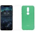 Silikonski etui Roar, mint+ zaščitno steklo za Nokia 7.1