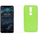 Silikonski etui Roar, zelena+ zaščitno steklo za Nokia 7.1