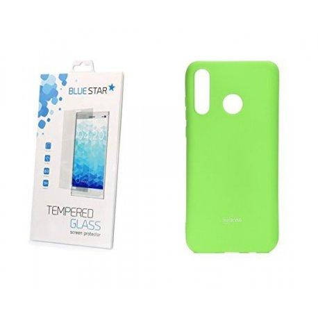 Silikonski etui Roar, zelena+ zaščitno steklo za Huawei P30 Lite