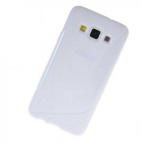 Silikon etui za Samsung Galaxy A3 +Folija ekrana Bela barva