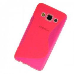 Silikon etui za Samsung Galaxy A3 +Folija ekrana Pink barva