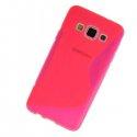 Silikon etui za Samsung Galaxy A3, Pink barva