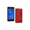 Silikon etui za Sony Xperia Z3 +Folija ekrana ,Rdeča barva