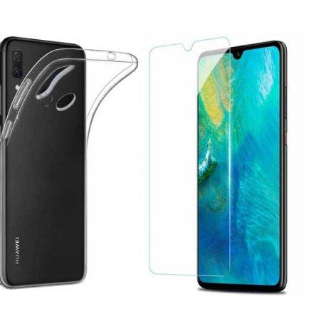 Silikonski etui, prozoren+ zaščitno steklo za Huawei Honor 10 Lite