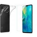 Silikonski etui, prozoren+ zaščitno steklo za Huawei Honor 10 Lite