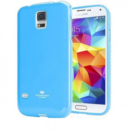 Silikon etui Goospery za Samsung Galaxy S5 + 2x Folija High-Quality ,Modra barva