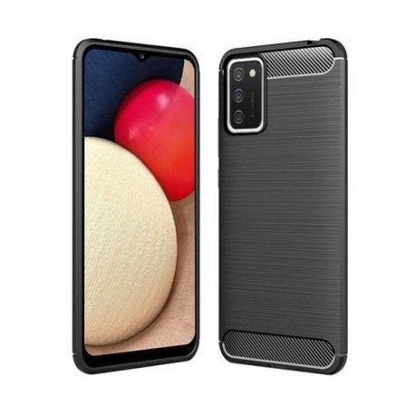 Etui "Carbon Case" za Samsung Galaxy A02s, črna barva