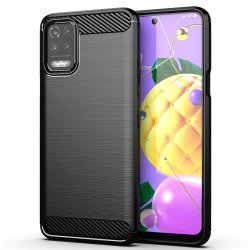 Etui "Carbon Case" za LG K52, črna barva