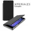 Torbica za Sony Xperia Z3 Compact Preklopna ,Book Case - Carbon Črna Barva