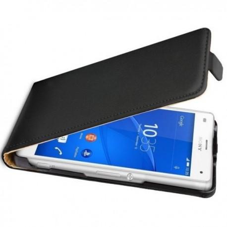 Torbica za Sony Xperia Z3 Compact Preklopna + Zaščitna folija ekrana ,Črna barva