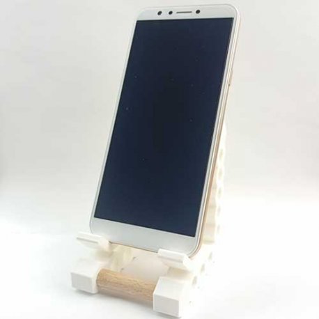Namizni podstavek za telefon - šestkot, bela barva