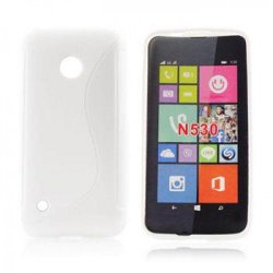 Silikon etui za Nokia Lumia 530,modra barva,motiv S+folija ekrana