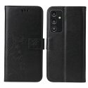 Preklopna Torbica Flowers za Samsung Galaxy A34 5G / A35 5G, črna barva