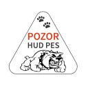 Tabla “Pozor hud pes”, trikotna