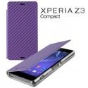 Torbica za Sony Xperia Z3 Compact Preklopna ,Book Case - Carbon Vijola Barva