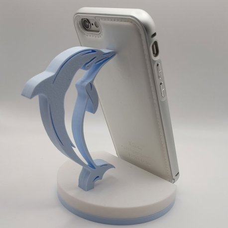 Namizno stojalo za telefon Delfin, svetlo modra barva