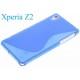 Silikon etui za Sony Xperia Z2 +Folija ekrana , Modra barva