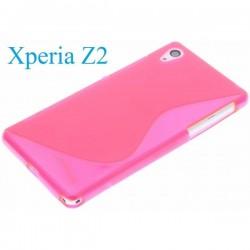 Silikon etui za Sony Xperia Z2 +Folija ekrana , Pink barva