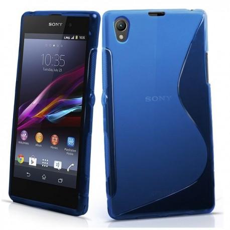 Silikon etui za Sony Xperia Z1 +Folija ekrana,Modra barva