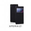 Torbica za Sony Xperia Z1 S-View Preklopna , Temno modra barva